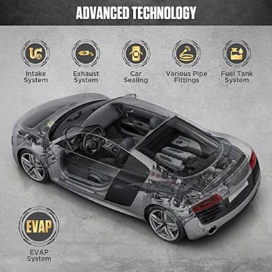 Automotive Smoke Machine Leak Detector,Evap Vacuum Smoke Diagnostic Tester,Pipeline Fuel Leakage Detector Compatible with 12V Cars, Trucks, Motorcycle, ATV, Boats, Snowmobiles - Image 5