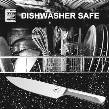 imarku Knife Set, 16 PCS High Carbon Japanese Stainless Steel Knife Sets for Kitchen with Block, Ultra Sharp Kitchen Knife Set with Sharpener Chef Knife Set, Dishwasher Safe, Best Gifts - Image 6