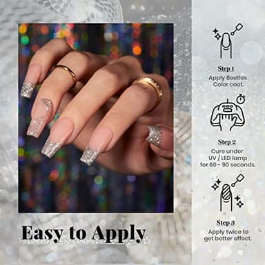 Beetles Reflective Gel Nail Polish 15ml Silver Glitter Nail Polish Shimmer Soak Off Uv LED Lamp Gel Nail Art Manicure Salon DIY Home Diamond - Image 5