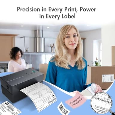 NULLTONEX Bluetooth Thermal Shipping Label Printer: 4x6 Wireless Mini Clear Label Maker with Waterproof Tape for Small Business - Widely Used for USPS UPS Ebay Amazon Shopify Etsy - Image 7