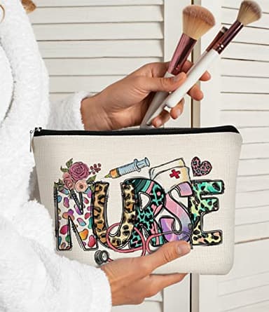 BARPERY Nurse Appreciation Gifts,Nurses Week Gifts,Nurse Bags for Work,Nurse Makeup Bag,Nurse Graduation Gift,Nurse Gifts for Women,Nurse Accessories for Work,Pink Leopard Nursing Cosmetic Bag - Image 2