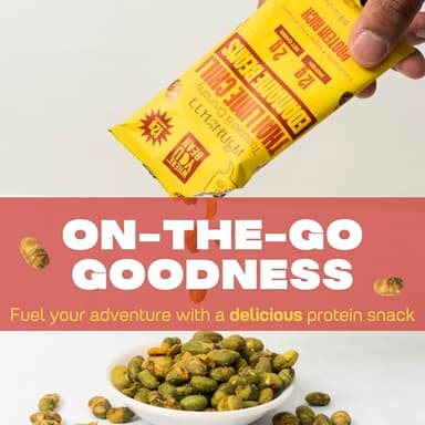 Where You Bean Edamame Beans Snack (Thai Lime Chili) - Crunchy and Dry Roasted Edamame Beans - High Protein Snacks, Keto and Vegan Healthy Snacks for Adults & Low Carb Asian Snack 0.9 oz (Pack of 8) - Image 4