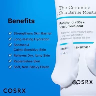 COSRX Ceramide Skin Barrier Moisturizer for Face with 7 Ceramides, Hyaluronic Acid & Panthenol for All Skin Types, 2.7 fl.oz, Korean Skin Care - Image 5