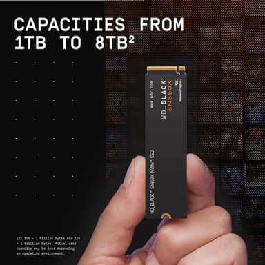 WD_BLACK 8TB SN850X NVMe Internal Gaming SSD Solid State Drive - Gen4 PCIe, M.2 2280, Up to 7,200 MB/s - WDS800T2X0E - Image 4