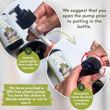 VITAL AFFAIR Pure Castor Oil Organic Cold Pressed Unrefined Glass Bottle-USDA Certified for Castor Oil Pack Wrap for Face,Hair Growth,Eyelashes,Eyebrows-16oz - Image 9