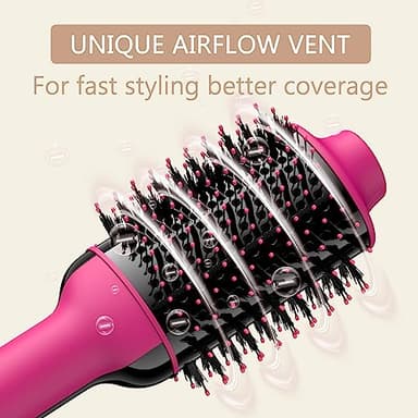 Hair Dryer Brush Blow Dryer in One, Upgraded 4 in 1 Hair Dryer and Styler Volumizer with Negative Ion Anti-frizz Ceramic Titanium Barrel Hot Air Hair Straightener Brush - Image 3