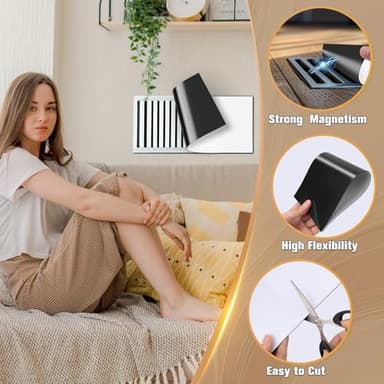 FINDMAG 8 Pack Strong Magnetic Vent Covers, 5.5" x 12" Vent Covers for Home HVAC, AC, Floor, Wall, and Ceiling Registers, Perfect for Home and RV Air Management - Image 4