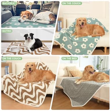 BEAUTYZOO Waterproof Dog Blankets for Small Dogs Washable- Reversable Dog Blanket for Furniture, Sofa, Couch, Crate, Car- Soft Sherpa Dog Throw Plush Pet Bed Blanket Cat Puppy Kitten, 24"x32" Grey - Image 4
