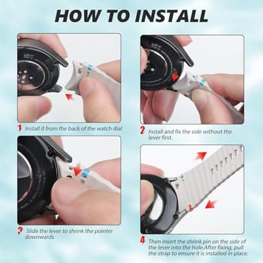 Sport Band for Samsung Galaxy Watch 7 Band 40mm 44mm,No Gap Soft Silicone Strap for Galaxy Watch 6 5 4 FE Band 40mm 44mm/Galaxy Watch 6/4 Classic 47mm 43mm 46mm 42mm/Watch 5 pro 45mm Men Women,6 Pack - Image 4