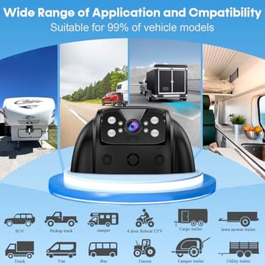 7-Inch Wireless Backup Camera for RV Trailer - HD 1080P Monitor, Night Vision, IP69 Waterproof, Easy Installation Compatible with Furrion, 4-Channel Support by WZBB - Image 7