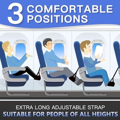 2-Pack Airplane Travel Footrest Hammock - Perfect Airplane Foot Hammock to Relax Your Feet - Travel Essentials Comfy Foot Hanger Plane Footrest for Long Trip - Image 3