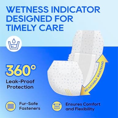 HONEY CARE All-Absorb A26 Male Dog Wrap, 50 Count, Small - Image 8