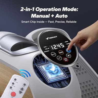 MERACH Under Desk Elliptical Exercise Machine, Ellipse Leg Exerciser as Seen on Tv for Seniors with 12 Adjustable Speeds & Remoter, Quiet Portable Seated Pedal Exerciser Fully Assembled - Image 4