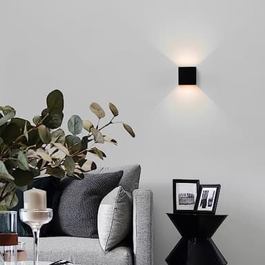 Quickway Imports Modern Wall Sconce LED Waterproof Wall Lamp Aluminum with Adjustable Beam 10-Watt 3000K Warm White Indoor Outdoor, Black - Energy Efficient, Long Lasting, Easy to Install - Set of 4 - Image 7