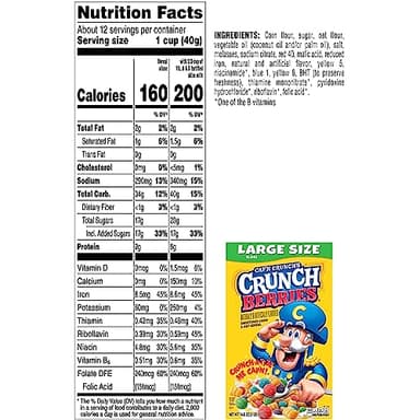 Cap'n Crunch Cereal, Crunch Berries, 16.8oz Boxes (4 Pack) - Image 2