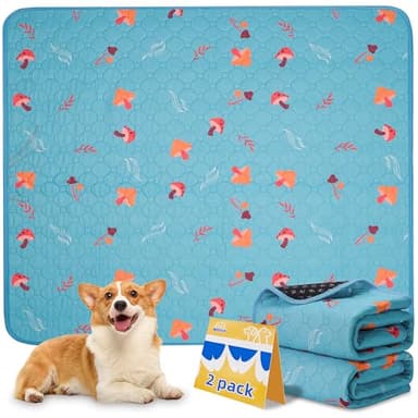 Sunheir 2 Pack Washable Pee Pads for Dogs, 34'' x 30'' Extra Large Super Absorbent Reusable Puppy Training Pads - 100% Waterproof, Non-Slip, Whelping Pads with Puppy Playpen, Incontinence, Potty - Image 7