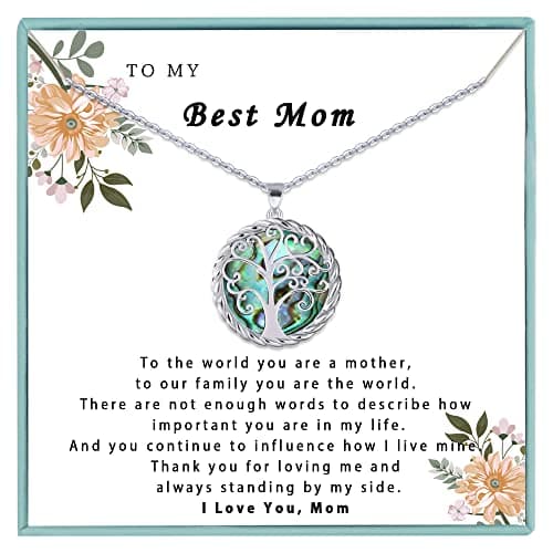 SmileBelle Mom Necklace as Mother Christmas Gifts from Daughter Son, Mom Jewelry as Birthday Gifts for Moms, Mother Necklace as Unique Sentimental Jewelry Gift for Mama - Image 1