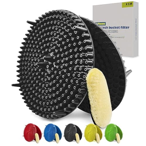 2 Pack 4-5 Gallon Car Wash Bucket Grit Trap Insert,Detailing Kit Accessories with Dirt & Debris Remover for Microfiber Mitts, Cloths, Sponges,Heavy Duty Grit Trap by X5MPLXPMX (Black) - Image 1