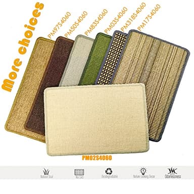 Pethave Cat Scratcher Mat, 23.6x15.7' Natural Sisal Scratching Pad with Velcro Tape, Stick on Floor and Wall Cat Scratch Mat Protects Carpet and Sofa - Image 5