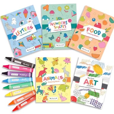TOYVENTIVE Toddler Coloring Books & Crayons, Toys & Birthday Gifts for 1+,2,3,4 Years Old Girls, Toddlers & Preschoolers Ages One,Two,Three,Four year olds - Image 8