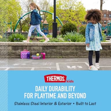 THERMOS FUNTAINER Water Bottle with Straw - 12 Ounce - Kids Stainless Steel Vacuum Insulated Water Bottle with Lid, Teal - Image 3