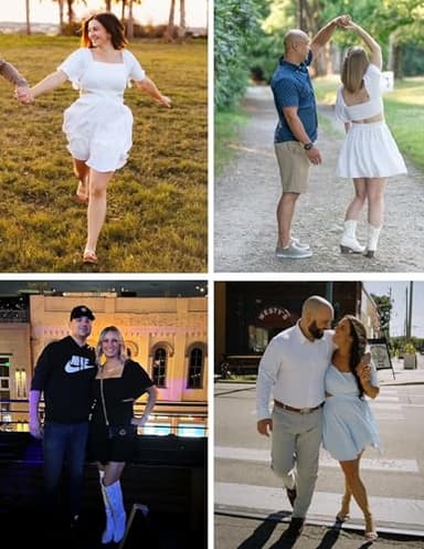 Women's Summer Dresses Square Neck Casual Short Sleeves Crossover Elastic Waist Party Mini Dress White XS - Image 6