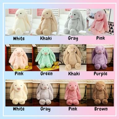 Personalized Easter Bunny Custom Bunny Stuffed Animals With Child's Name Handmade Embroidered Custom Plush Rabbit Toy for Girls Boys Kids - Image 7