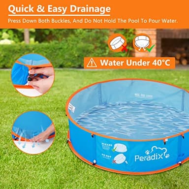 Peradix Paddling Pool for Kids & Pets Infant Ball Pit Tent, Baby Beach Tent, Toddler Wading Pool UV Sun Shelter Canopy with Mosquito Net, Portable Pop Up Tent Summer Beach Toys for Child - Image 7