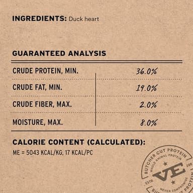 Vital Essentials Duck Hearts Dog Treats, 10 oz | Freeze-Dried Raw | Single Ingredient | Premium Quality High Protein Training Treats | Grain Free, Gluten Free, Filler Free - Image 3