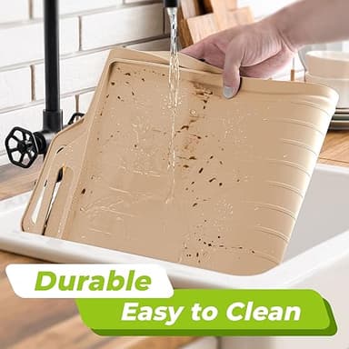 Large Dog Bowl Mat Pet Feeding Mat for Floor Waterproof with Edges, Silicone Placemats for Cat and Dog Water Bowl, Nonslip Pet Food Mat, Tray for Dog Bowls - Image 5