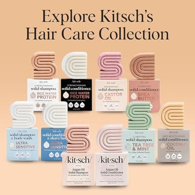 Kitsch Argan Oil Conditioner Bar – Repairing Hair Conditioner for Damaged Hair, Anti-Frizz – Strengthening, Moisturizing Hair Care – Paraben, Silicone & Sulfate-Free – Made in USA - 2.7 oz - Image 8