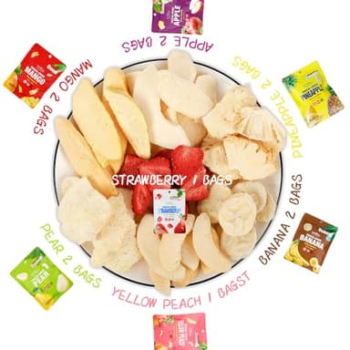 ONETANG Freeze-Dried Mixed Fruit, 12 Pack Single-Serve Pack, Non GMO, Kosher, No Add Sugar, Gluten free, Vegan, Holiday Gifts, Healthy Snack 0.35 Oz - Image 5