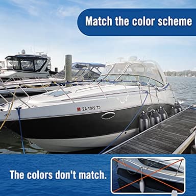 Affordura Boat Fender 4 Pack Boat Bumpers Fenders 8.5 Inch with 4 Ropes, Boat Bumpers for Pontoon Boat Fenders Inflatable (Black) - Image 5