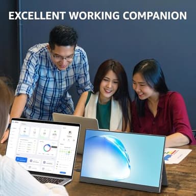 cocopar Portable Monitor 15.6 Inch 1080P Travel Monitor with Speaker HDMI USB-C External Display for Laptop MacBook Surface PC Xbox PS4/5, with Cover Stand VESA - Image 7