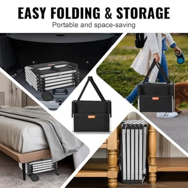 VEVOR Dog Stairs for Car, Wide 5-Step Dog Car Steps, Folding Dog Car Ramp with Nonslip Surface, Portable Pet Steps Lightweight Aluminum for Car, SUV and Truck, Supports up to 150 lbs - Image 6