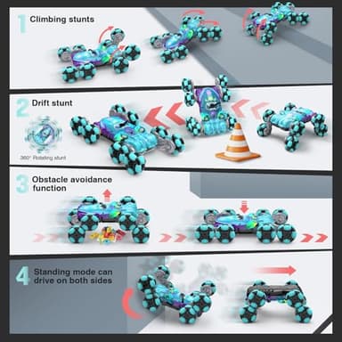 Paaxido 8WD Gesture Sensing RC Stunt Car, Boys Toys with Spray & Light, Hand Controlled RC Car Toys Gift for Kids Boys Age 8-12 - Image 5