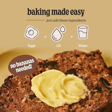Cravings by Chrissy Teigen Ultimate Banana Bread Mix, Fast and Easy No bananas needed Only 03 Ingredients Eggs, Oil and Water, 18.75 oz (Pack of 3) - Image 3