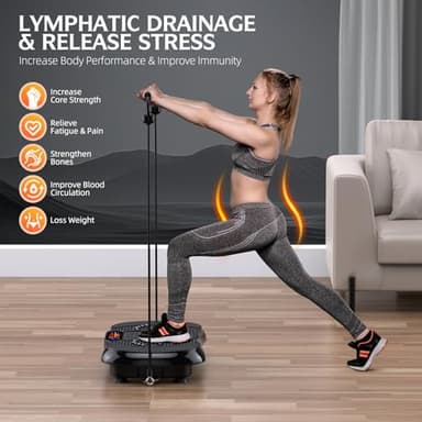 PBYRD Vibration Plate Exercise Machine, Lymphatic Drainage Machine for Weight Loss, Full Body Workout Vibrate Fitness Platform, Helps Toning Shaping Wellness Home Gyms Workout - Max User Weight 330lbs - Image 2