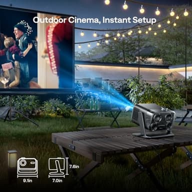 Aurzen BOOM mini Google TV Movie Projector with WiFi and Bluetooth, Voice Control, Family Mode, 20W Dolby Audio, Real-Time Focus, 4K Supported Smart Portable Home Theater Projector Outdoor, Black - Image 4