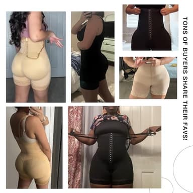 Lover-Beauty Shapewear for Women Tummy Control Body Shaper Butt Lifter Thigh Slimmer Faja Plus Size with Zipper Crotch - Image 5