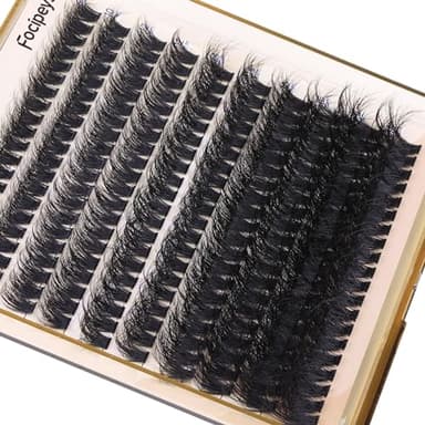 Focipeysa Lash Extension Kit Thick Eyelash Extension Kit 10-18mm Fluffy Lash Clusters 200D Individual Eyelashes Kit with Lash Bond, Lash Remover, Lash Applicator, DIY Lashes Extension - Image 8