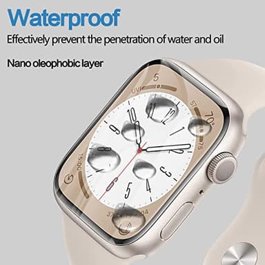 YMHML [ 8 Pack Screen Protector Compatible for Apple Watch 41mm Series 9 Series 8 Series 7, [Upgrade Flexible Film] Soft HD Clear Anti-Scratch Film for iWatch 9 8 7 Accessories - Image 3