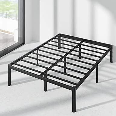 ZINUS Van 16 Inch Metal Platform Bed Frame, Steel Slat Support, No Box Spring Needed, Easy Assembly, Black, Queen - Image 2