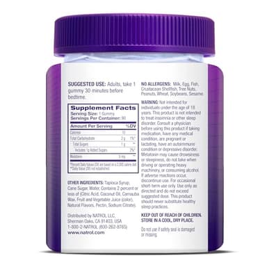 Natrol Melatonin Gummies, Sleep Support, 90 Strawberry-Flavored Adult Melatonin Gummies, 5 mg Sleep Aids for Adults - Image 10