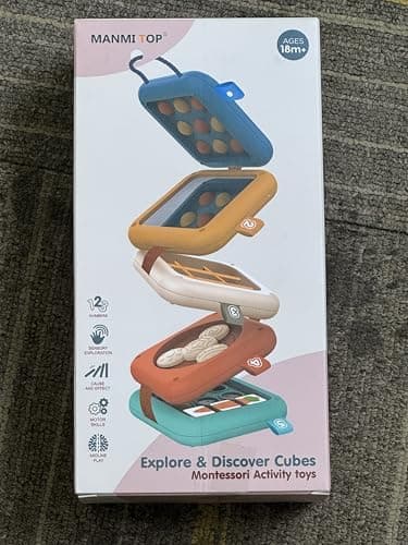 weirtoya Busy Board for 1 Year Old, Toddler Travel Toys for Toddler 1-3 Montessori Toys for 1 Year Old Travel Activities Cube Gifts for Baby Boy Girl My First Montessori Busy Board - Image 8