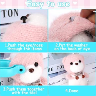 Juome Upgraded Safety Eye Tool for Crocheting - Crochet Tools for Attaching Crochet Safety Eyes, Auxiliary Tool for 5-30mm Stuffed Animals Safety Eyes Doll Making Supplies (Blue 1pcs) - Image 6