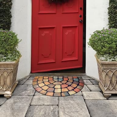 ubdyo Unique in Style Front Door Mat - Low Pile Front Door Mat Outside Entrance - Muddy Dirt Trapping Welcome Matt Outdoor - Rubber Backing Anti Slip Indoor Doormat Entrance, 29" x 17" - Image 2