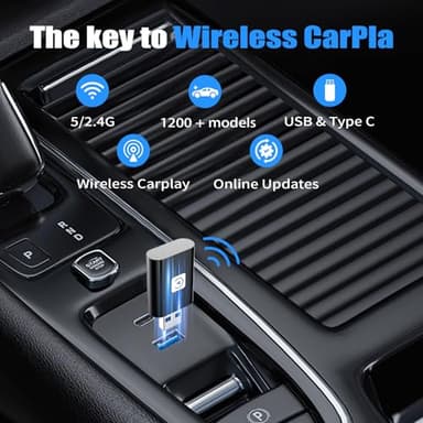 Mini Wireless Carplay Adapter for iPhone, 2025 Stable Universal Wireless carplay Adapter, Fast Convert Factory Wired to Wireless CarPlay Dongle Cars for Apple for iOS - Image 8