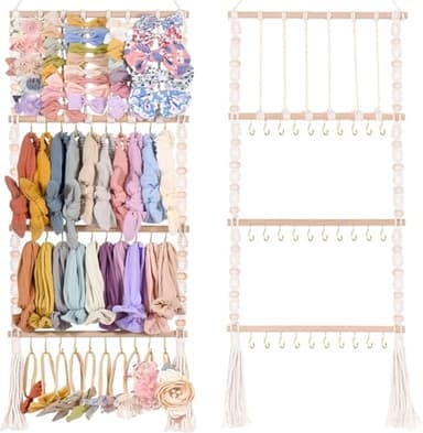 VISATOR Headband Holder Bows Organizer - Baby Girls Hair Accessories Holder - Toddler Girls Room Wall Decor - Image 1