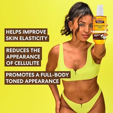 Palmer's Coconut Oil Formula Brazilian Coco Firming Body Oil with Vitamin E, 6.5 Fl Oz, Helps with Skin Tightening & Firming of Bum, Bust & Belly, Provides 48Hr Moisture, Dermatologist Approved - Image 4